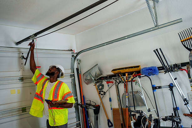 Professional Garage Door Panel Replacement technician working in Bath, MI